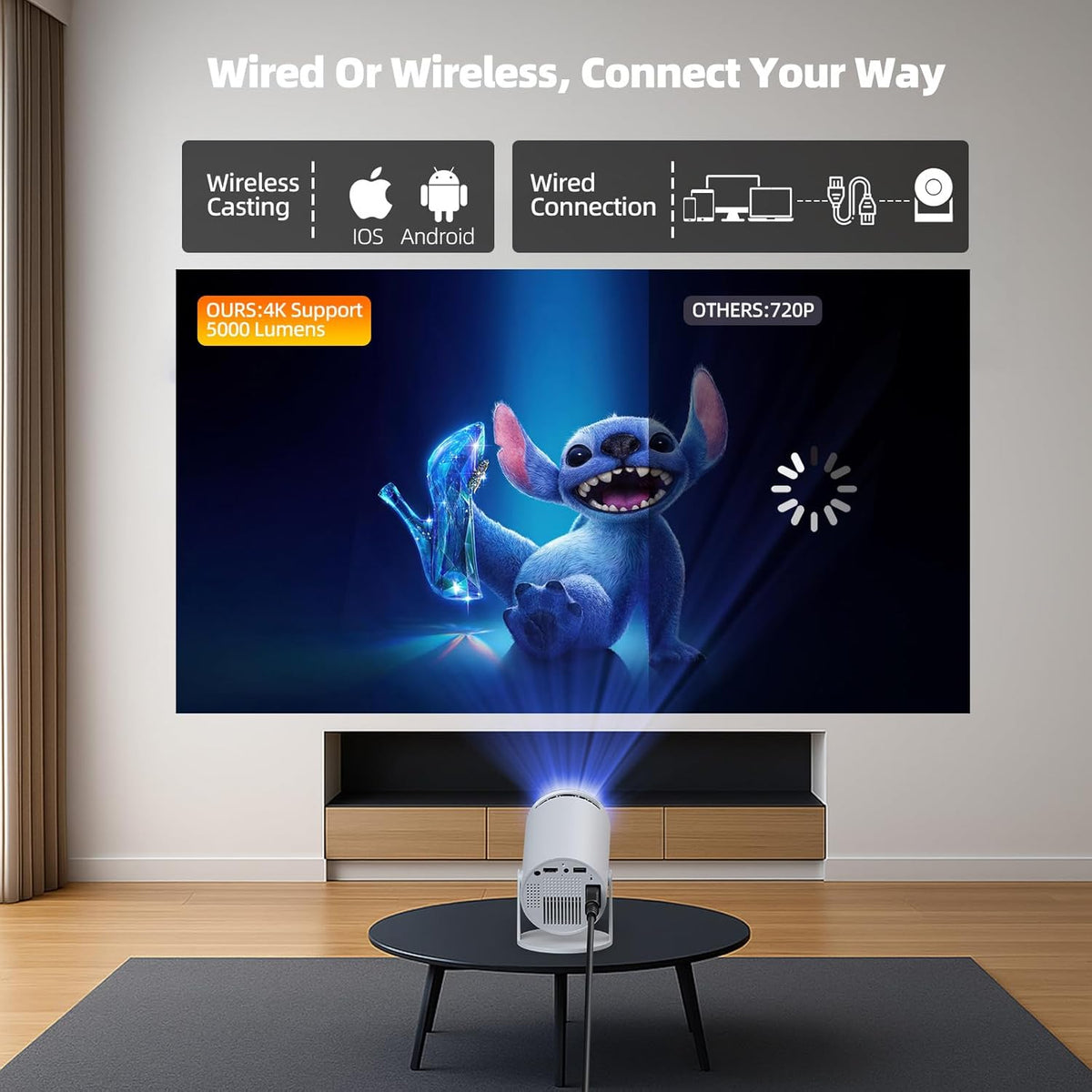 Lakatarina Smart Mini Projector 4K