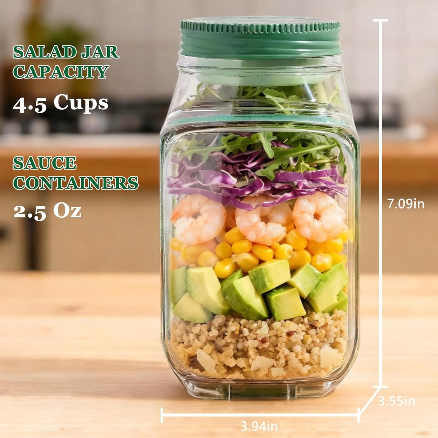 Portable Salad Pod with Side-Opening Lid – Perfect for Work, Travel & Outdoors