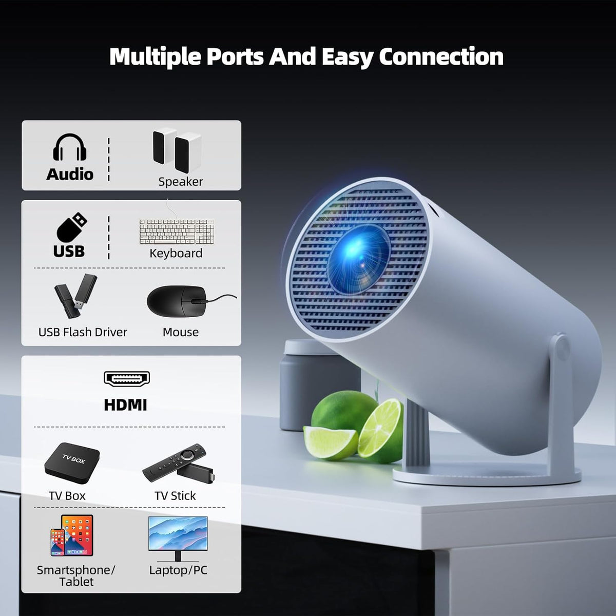 Lakatarina Smart Mini Projector 4K