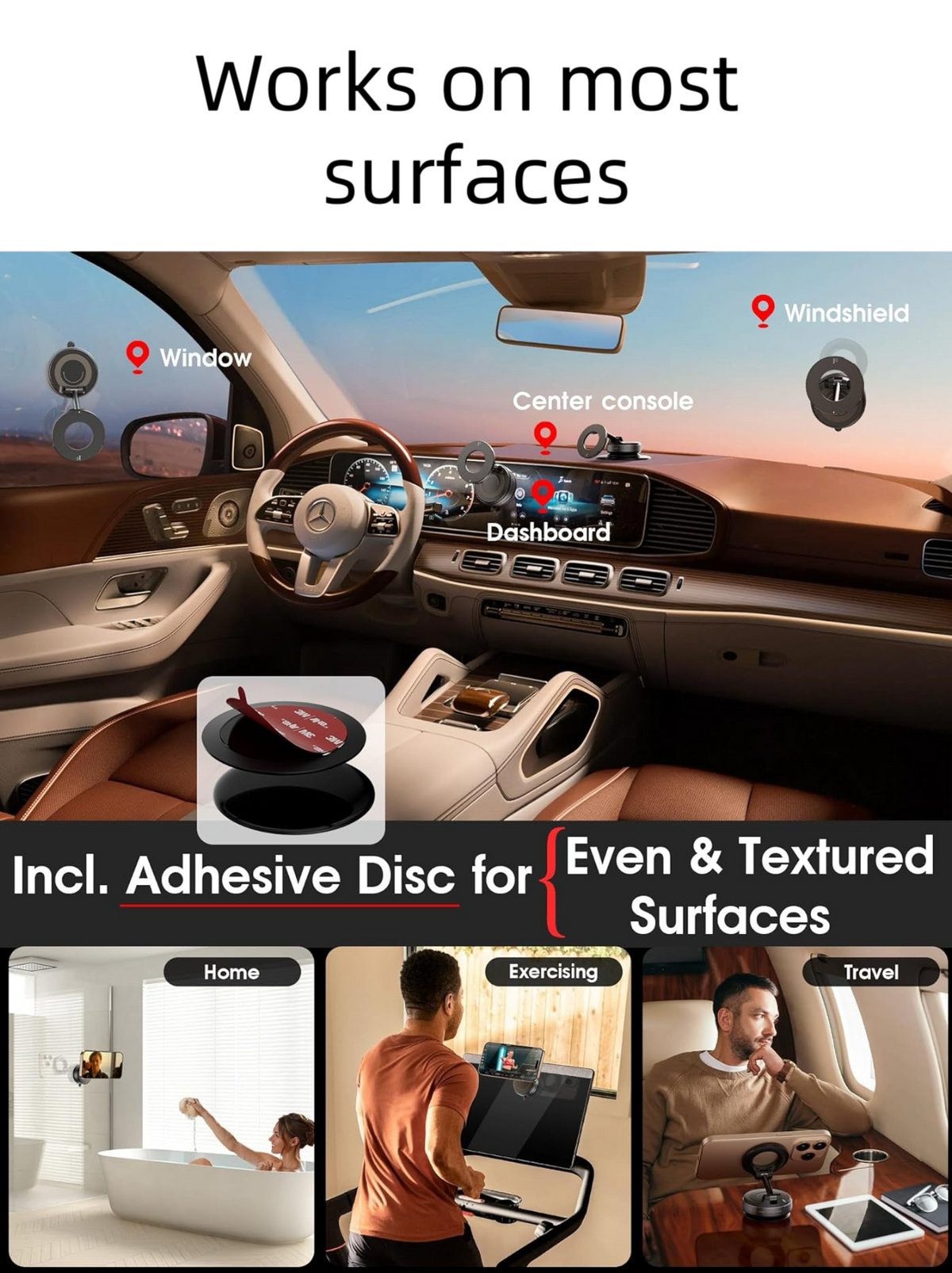 360° Magnetic Suction Phone Mount