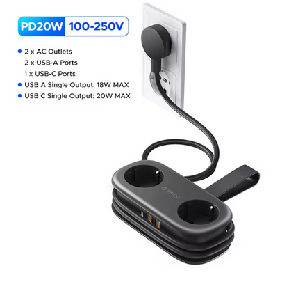 7-in-1 Travel Power Strip