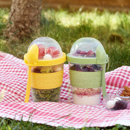 Crystalia Yogurt Cups with Lids, Set of 2