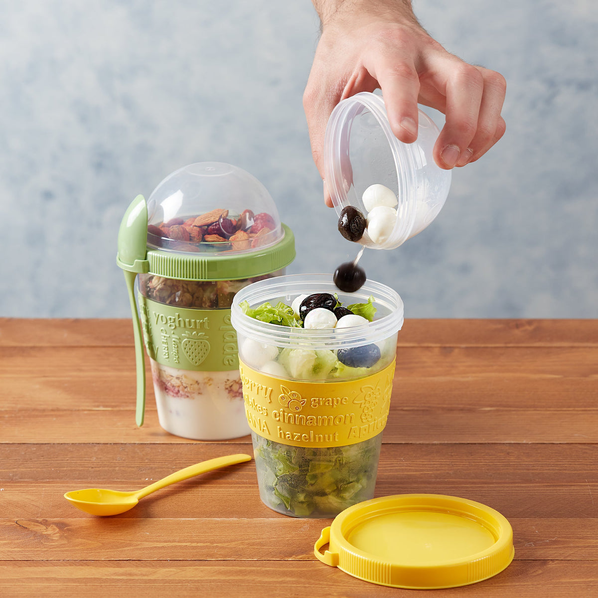 Crystalia Yogurt Cups with Lids, Set of 2