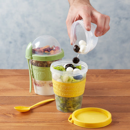 Crystalia Yogurt Cups with Lids, Set of 2