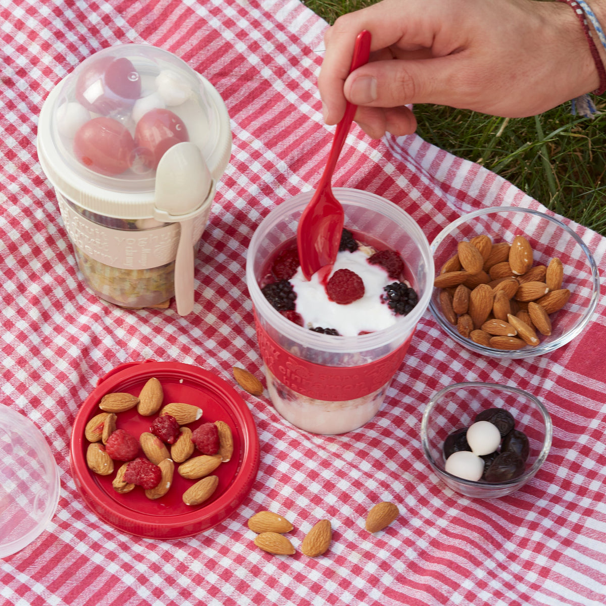 Crystalia Yogurt Cups with Lids, Set of 2